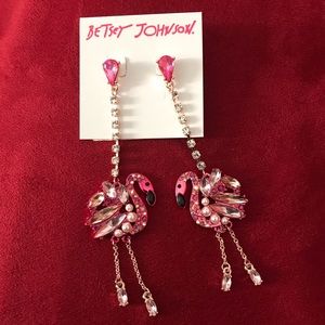Betsey Johnson Flamingo Earrings